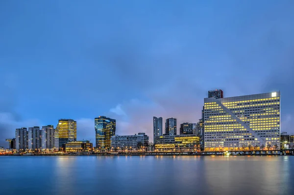 Rotterdam Nederland Januari 2016 Boompjes Boulevard Langs Rivier Nieuwe Maas — Stockfoto