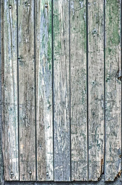 Partie Une Porte Bois Avec Planches Verticales Peinture Peler Dans — Photo