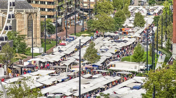 Rotterdam Nizozemsko Září 2018 Sobota Ráno Populárním Trhu Náměstí Binnenrotte — Stock fotografie