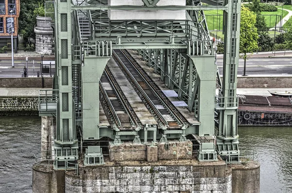 Rotterdam Holanda Setembro 2018 Parte Fixa Norte Monumental Ponte Ferroviária — Fotografia de Stock