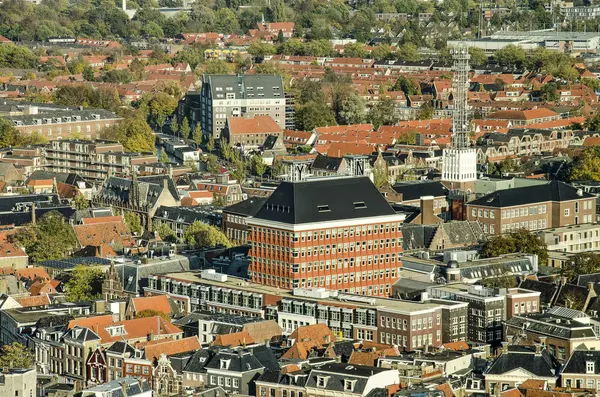 Leeuwarden Nederland November 2018 Luchtfoto Van Het Provinsjehus Het Centrum — Stockfoto