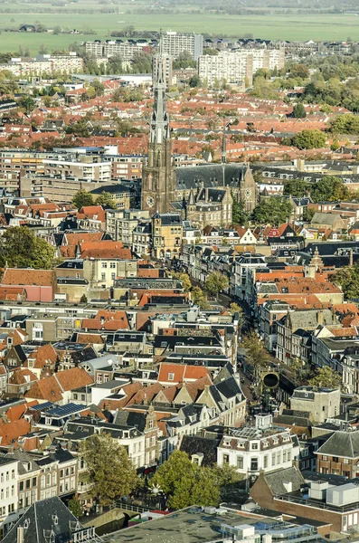 Леуварден Нидерланды Ноября 2018 Года Воздушный Вид Старый Центр Города — стоковое фото