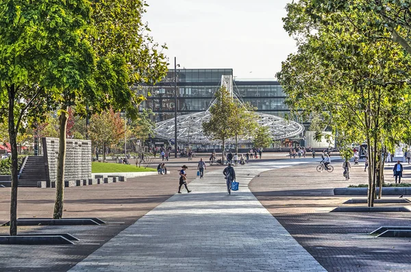 Rotterdam Países Bajos Octubre 2018 Vista Largo Recientemente Renovada Plaza — Foto de Stock