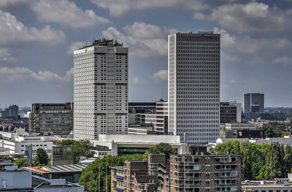 Rotterdam Nizozemsko Června 2017 Dvě Bílé Věže Erasmus Medical Center — Stock fotografie