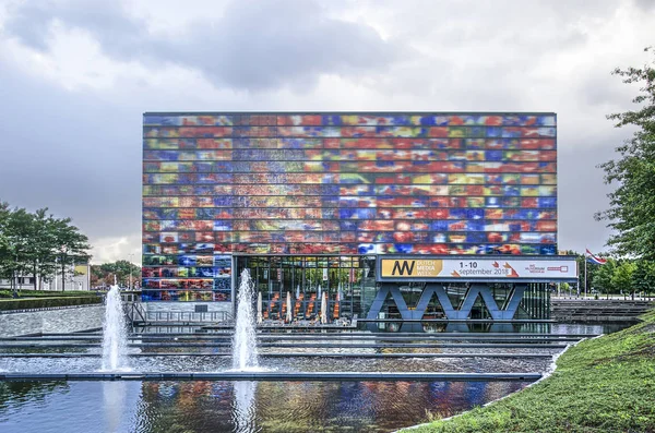 Hilversum Niederlande August 2018 Südfassade Von Beeld Geluid Dem Holländischen — Stockfoto