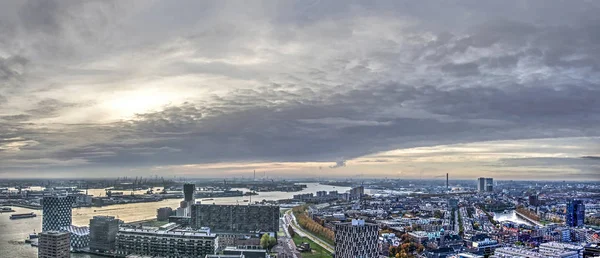 Rotterdam Países Bajos Noviembre 2018 Vista Panorámica Dirección Oeste Los — Foto de Stock