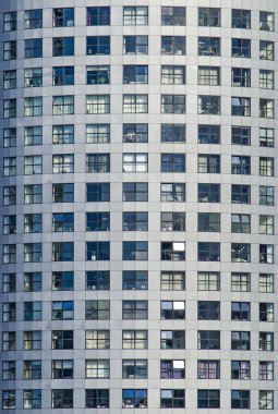 Rotterdam, Hollanda, 25 Eylül 2018: cephe kare windows üzerinde dairesel bir kat planı ile Weena konut Kulesi