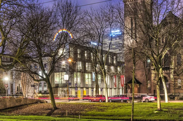 Rotterdam Holanda Janeiro 2019 Vista Manhã Cedo Através Canal Westersingel — Fotografia de Stock