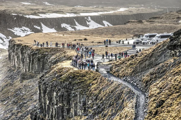 Gulfoss Islandia Febrero 2019 — Foto de Stock