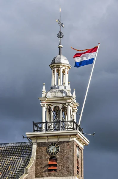 Хардінксвельд Гіесендам Нідерланди Квітня 2019 Червоно Біло Блакитний Голландський Прапор — стокове фото