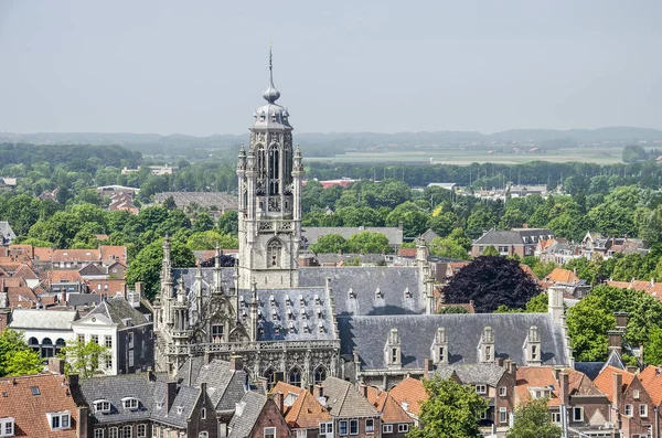 Middelburg Nederland Mei 2019 Luchtfoto Van Het Stadhuis Toren Gebouwd — Stockfoto