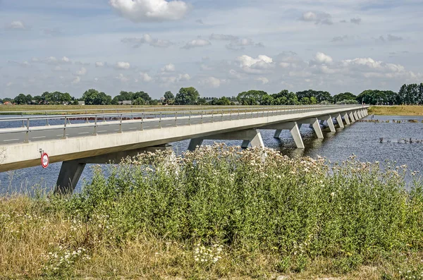 2019년 29일 네덜란드 남쪽에서 새로운 리브디에프 수로를 가로지르는 니우웬디크스브리지 — 스톡 사진