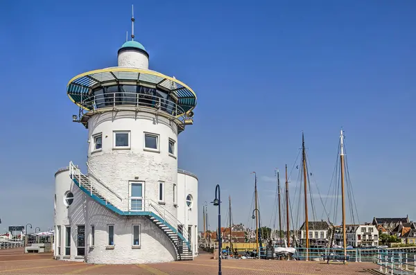 Harlingen Netherlands July 2019 White Harbour Control Tower Harbour Old — Stock Photo, Image