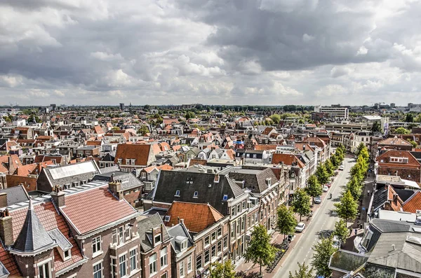 Haarlem Países Bajos Septiembre 2019 Vista Aérea Del Curvo Gedempte — Foto de Stock