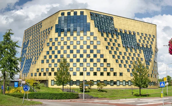 Hardenberg Netherlands July 2020 Schultural Compact Shape New Town Hall — 스톡 사진
