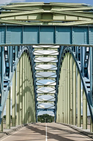 Zwolle Holanda Julho 2020 Jogo Luz Sombra Histórica Ponte Aço — Fotografia de Stock