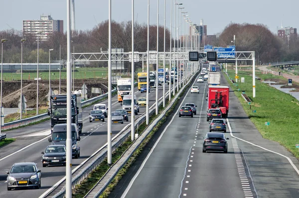 Vlaardingen Нідерланди Березня 2020 Вид Віадука Автомагістралі А20 Між Роттердамом — стокове фото