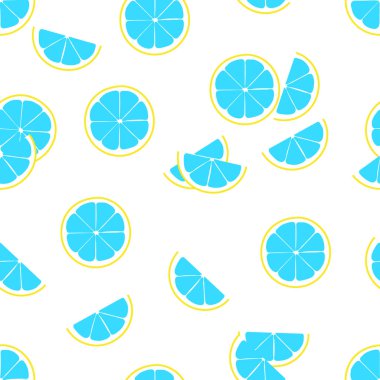 Mavi limon dilimi seamless modeli. 