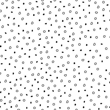 Dikişsiz desen siyah daireler ve noktalar