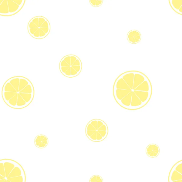 Seamless pattern of lemon slice shape. — Stock Vector