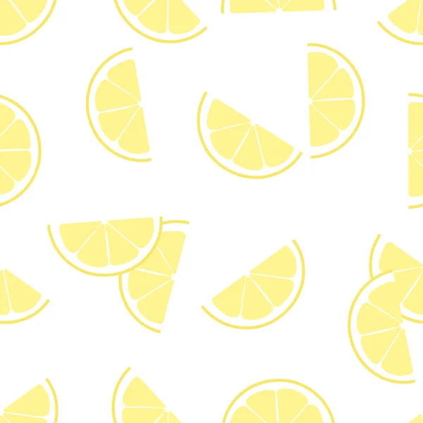 레몬 슬라이스의 완벽 한 패턴. — 스톡 벡터