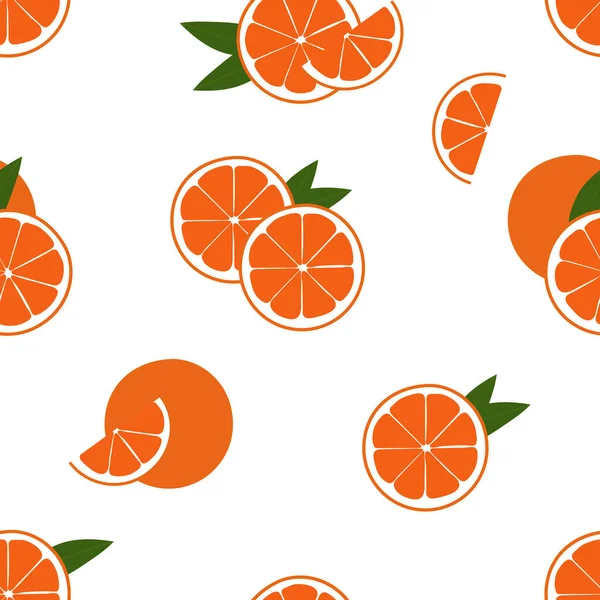 Nahtloses Muster aus Orange. — Stockvektor