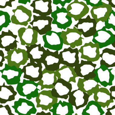 Soyut desen yeşil elemanları ile. Vektör seamless modeli yüzey tasarımı, kumaş, ambalaj için