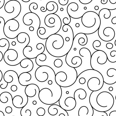 Vektör Dikişsiz desen tasarımı için girdap süs.