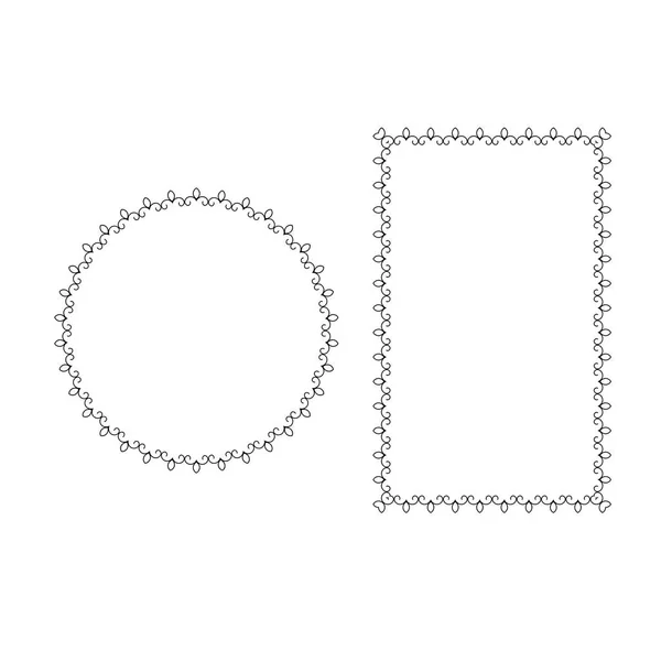 矢量套装饰框架的问候 婚纱卡设计 — 图库矢量图片