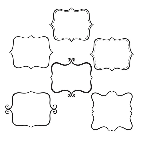 Векторный Набор Декоративных Рам Элементы Дизайна — стоковый вектор
