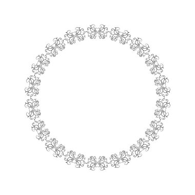 Tebrik, davet, düğün kartları tasarımı için vektör dekoratif çerçeve. 