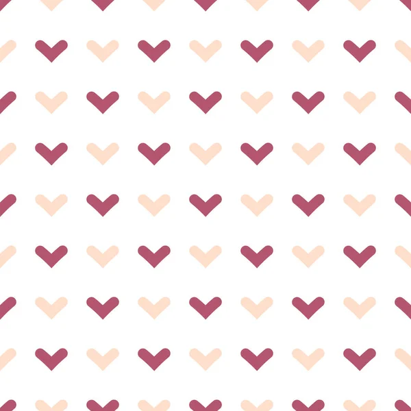 Vector Seamless Pattern Simple Pink Hearts — Stock Vector