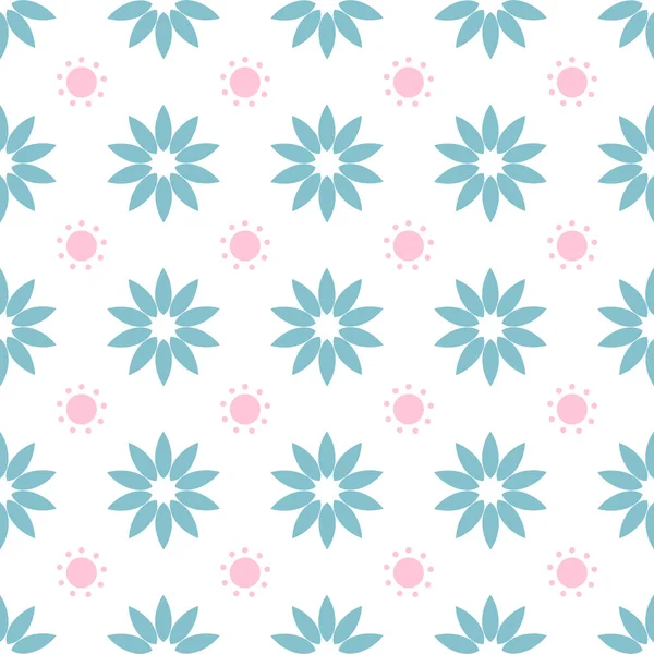 Vektör kesintisiz geometrik çiçek desenli. Soyut çiçek deseni.
