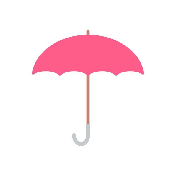 Ilustração Vetorial Guarda Chuva Rosa Design Plano —  Vetores de Stock