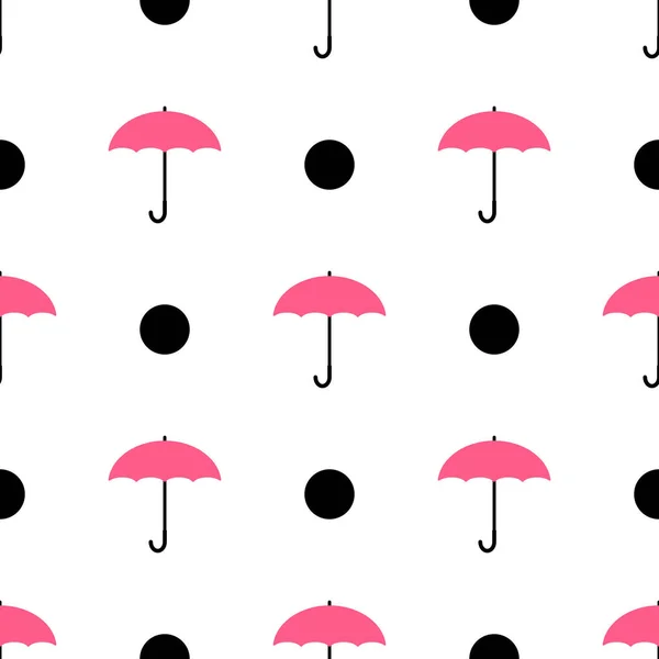 분홍색 우산과 원활한 — 스톡 벡터