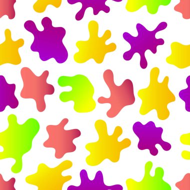 Vektör Dikişsiz desen renkli noktalar. Mürekkep noktalarından seamless modeli.