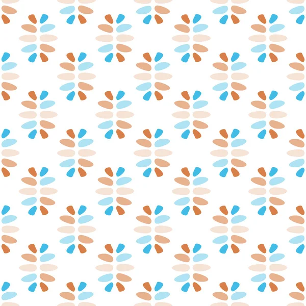 Vektor Nahtlose Abstrakte Blumenmuster Geometrisches Nahtloses Muster — Stockvektor