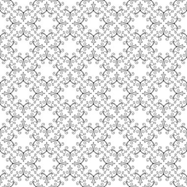 Vektör sorunsuz soyut çiçek desenli. Vektör çizim.