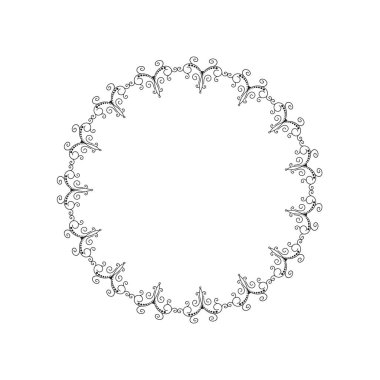 Tebrik, davet, düğün kartları tasarımı için vektör dekoratif çerçeve. 