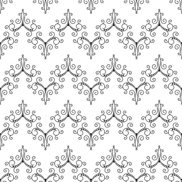 Vector Seamless Abstract Floral Pattern Vector Illustration — Stock Vector