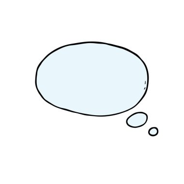 El vektör çizim konuşma balonu çizilmiş.