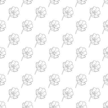 Vektör sorunsuz lale tek renkli desen. Sorunsuz lale desen.