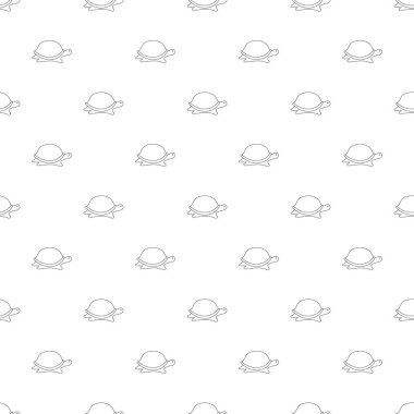 Çizgi film anahat kaplumbağalarının vektör seamless modeli.