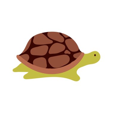 Sevimli çizgi kaplumbağa vektör Illustration. Vektör kaplumbağa