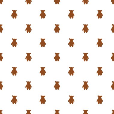 Çizgi film ayı siluet vektör seamless modeli