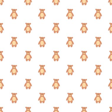 Vektör Dikişsiz desen çizgi film ayı. Seamless modeli.