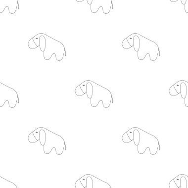 Çizgi film anahat eşek vektör seamless modeli