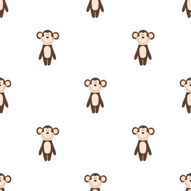 Vektör seamless modeli karikatür maymun. Seamless modeli.