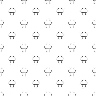 Vektör seamless modeli basit anahat mantar