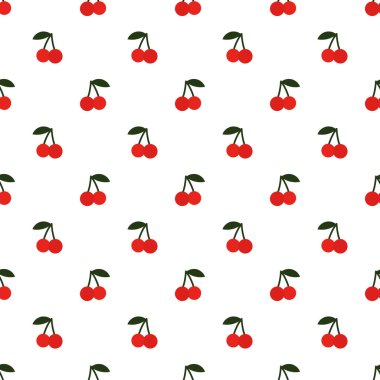 Vektör seamless modeli kiraz. Seamless modeli.